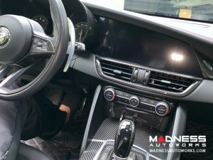 Alfa Romeo Giulia Interior Center Dash Air Vent Trim - Carbon Fiber - RHD - Italian Theme - Pre '20